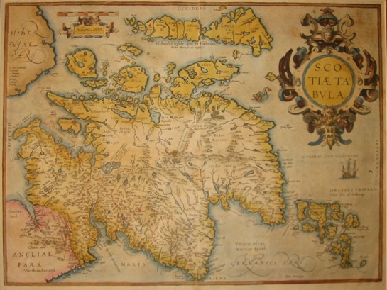 Ortelius Abraham (1528-1598) Scotiae Tabula 1574 Anversa 